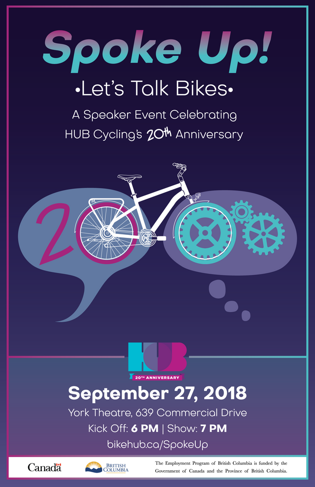 Spoke Up! Event Poster Design for Hub Cycling